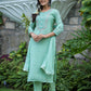 Green Modal Silk Suit Set