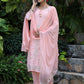 Pink Modal Silk Suit Set