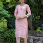 Pink Modal Silk Suit Set