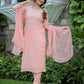 Pink Modal Silk Suit Set