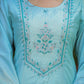 Sea Green Modal Silk Suit Set