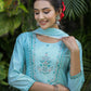 Sea Green Modal Silk Suit Set