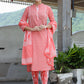 Pink Printed Cotton suit set