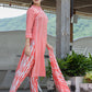 Pink Printed Cotton suit set