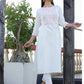 White Embroidered Cotton Kurta Pant Set