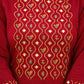 Maroon Embroidered Cotton Kurta Pant Set