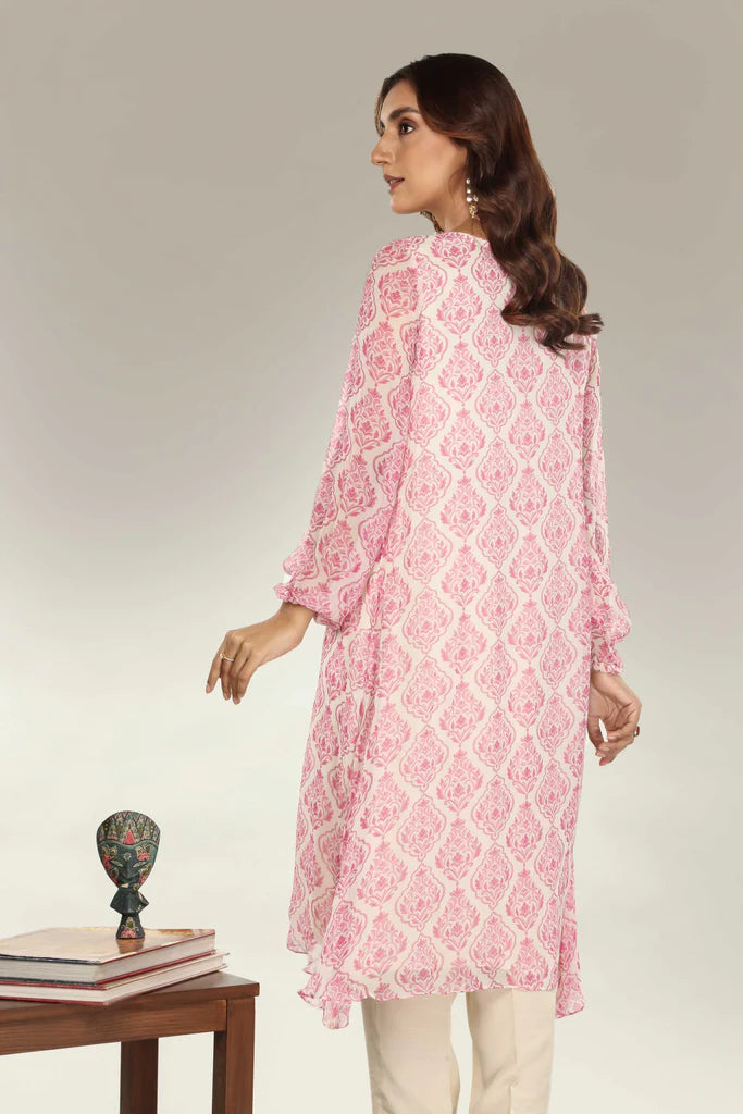 Pink Block Printed Cotton Suit - Set of 2