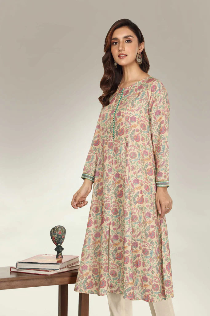 Multicolor Printed Cotton Kurta