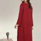 Maroon Embroidered Cotton Suit - Set of 2
