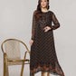 Black Printed Cotton Kurta