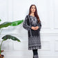 Black Embroidered Cotton Kurta