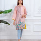 Peach Embroidered Cotton Kurta