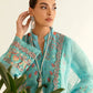 Green Embroidered Cotton Kurta