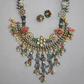 Multicolor Handcrafted Brass Necklace Set