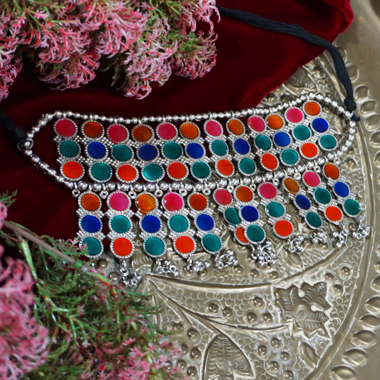 Multicolor Handcrafted Trible Necklace