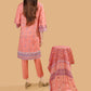 Orange Cotton Hand Block Printed Kurta