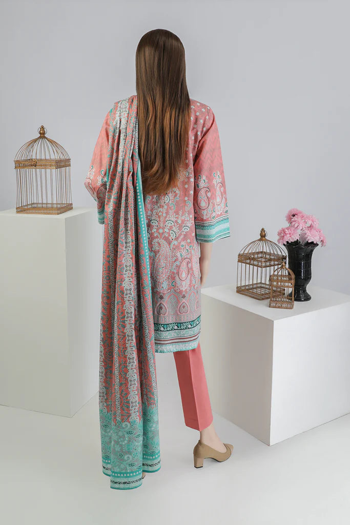 Coral Cotton Hand Block Printed Kurta