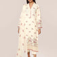 Off White Cotton Silk Suit - Set Of 3