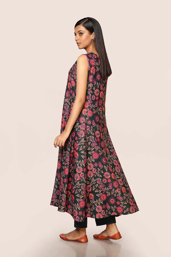 Multicolor Printed Cotton Dress