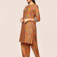 Mustard Yellow Printed Cotton Kurta