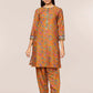 Mustard Yellow Printed Cotton Kurta