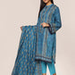 Blue Embroidered Cotton Suit - Set of 3