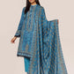 Blue Embroidered Cotton Suit - Set of 3